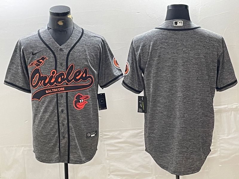 Men Baltimore Orioles Blank Grey Jointly 2024 Nike MLB Jersey style 2->baltimore orioles->MLB Jersey